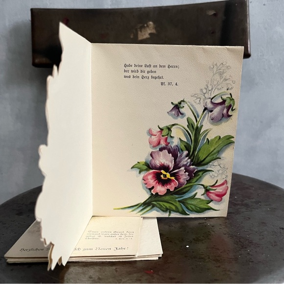 Vintage German Postcard Lot UNUSED! Includes One Birthday Card - Picture 6 of 9